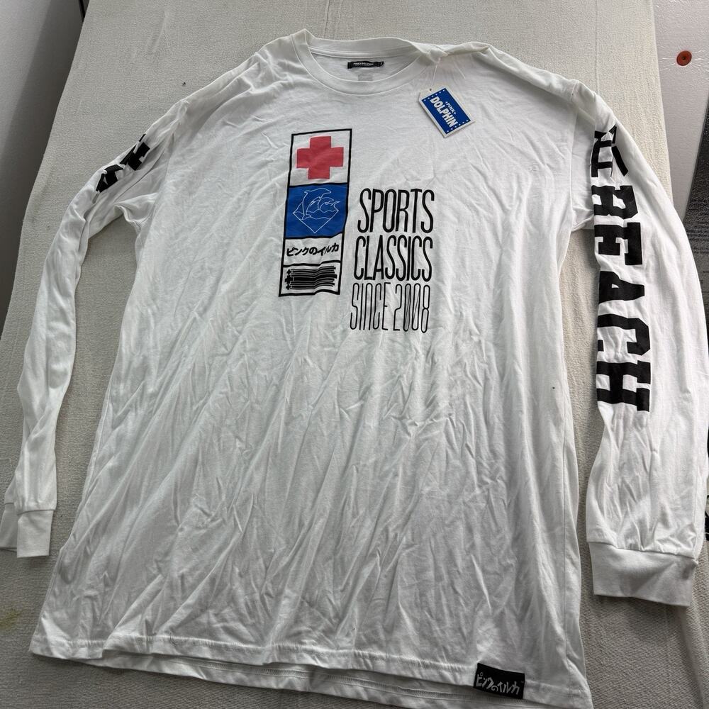 Pink Dolphin Sports Classics. Beach Wave Long Sleeve T Shirt XXXL NWOT
